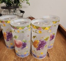 Conjunto de 4 copos de acrílico SANGO SANGRIA 3075 conjunto de frutas Sue Zipkin  comprar usado  Enviando para Brazil
