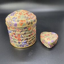 Floral tea tin for sale  Brooklyn