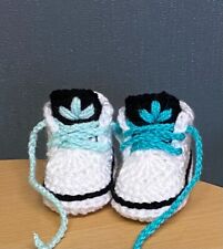 Sapatos de bebê de crochê feitos à mão botas de bebê de lã de crochê tênis chinelos comprar usado  Enviando para Brazil