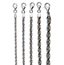 Pulseira de corrente de ouro branco 14K corte diamante ouro real 2mm-6mm 7-30" comprar usado  Enviando para Brazil
