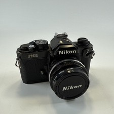 Usado, Corpo e lente da câmera de filme Nikon FM2 preta 35mm SLR (manivela faltando) comprar usado  Enviando para Brazil