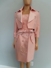 Vestido sem mangas de seda rosa claro Atelier Caito for Herve Pierre com jaqueta EUA 6 comprar usado  Enviando para Brazil