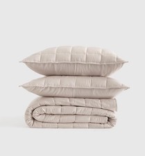 Conjunto de colcha caixa de bambu orgânico marmelo 2 fronhas King Cal King caixa aberta areia novo sem etiquetas comprar usado  Enviando para Brazil