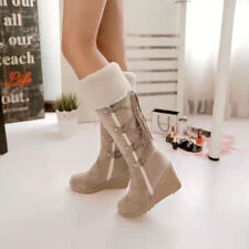 Botas de neve femininas de pele de bolo de ovelha com cadarço botas de alto isolamento comprar usado  Enviando para Brazil