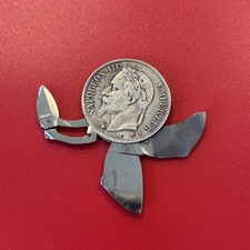 1870 francês 5 francos. Por Eloi Depose. Faca com lâmina, tesoura e arquivo. comprar usado  Enviando para Brazil