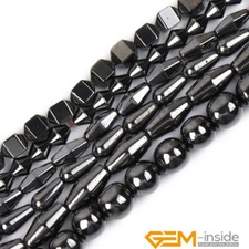 Contas magnéticas de forma sortida de pedra hematita preta natural para fabricação de joias 15" comprar usado  Enviando para Brazil