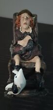 Cadeira de balanço bruxa de Halloween com gato preto e fantasma, usado comprar usado  Enviando para Brazil