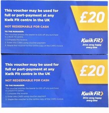 Kwik fit vouchers for sale  LEICESTER