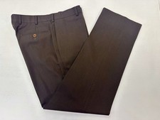 Calça social Brooks Brothers 1818 Madison masculina lã marrom escura 35X31 $125 comprar usado  Enviando para Brazil
