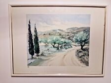 Lithographie chemin oliveraie d'occasion  Biganos