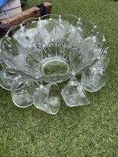 Crystal punch bowl for sale  LOUGHTON