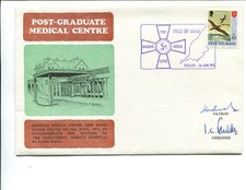 Capa do Centro Médico de Pós-Graduação Ilha de Man 1975, Dois Autógrafos comprar usado  Enviando para Brazil