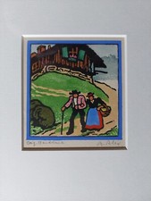 Linolschnitt tiroler leben gebraucht kaufen  Bad Aibling