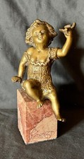 Scultura bronzo bimba usato  Torino