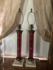 Pair antique cranberry for sale  Dover