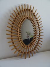 Miroir ovale rotin d'occasion  France