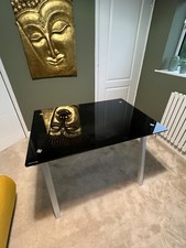 Glass desk black for sale  COVENTRY