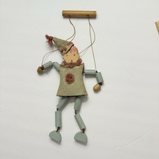 Boneco de madeira vintage palhaço marionete corda comprar usado  Enviando para Brazil