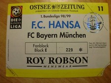 Eintrittskarte ticket hansa gebraucht kaufen  Rostock
