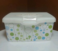 Toalhetes para bebês Huggies recipiente vazio com tampa dispensadora design bolha plástico vazio , usado comprar usado  Enviando para Brazil