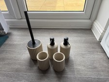 Juego de accesorios de baño en beige segunda mano  Embacar hacia Mexico