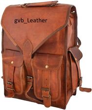De Forma Experta Hecho Hombre Cuero Genuino Mochila Portátil Libro Vintage Bolsa comprar usado  Enviando para Brazil