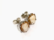 Vintage silver cameo for sale  ROGART
