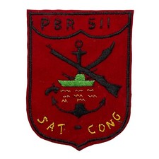 Remendo marrom água marinha Sat Cong feito em teatro da Guerra do Vietnã River Division 511 PBR comprar usado  Enviando para Brazil