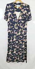 Vintage Anos 80 RJ Stevens por CAROL ESCRITOR Floral Cottage Core Vestido Chá Tamanho 10 comprar usado  Enviando para Brazil