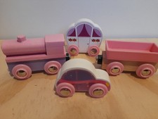 Pink wooden train for sale  SOUTHEND-ON-SEA