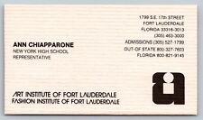 Cartão de visita década de 1970 1980 ART Institute of Ft Lauderdale FL versão 3 vintage comprar usado  Enviando para Brazil