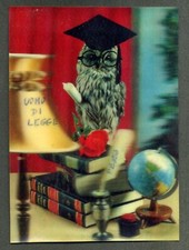 Cartolina lenticolare gufo usato Cartolina lenticolare gufo usato  Vezza d'Alba