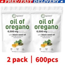 Usado, Óleo de micro ingredientes \-de cápsulas gelatinosas de orégano 6000mg por porção,-300 quilates 2 em 1~ comprar usado  Enviando para Brazil