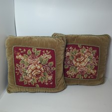 Travesseiro Vintage Needlepoint Pequeno 13,5x13,5" Floral Vermelho e Bronzeado Escuro Zíper comprar usado Travesseiro Vintage Needlepoint Pequeno 13,5x13,5" Floral Vermelho e Bronzeado Escuro Zíper comprar usado  Enviando para Brazil