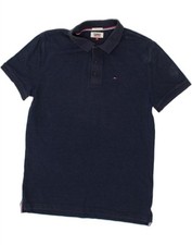 Camisa polo masculina ajuste regular TOMMY Hilfiger média azul marinho algodão BA19 comprar usado  Enviando para Brazil