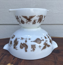 Pyrex brown print for sale  Colorado Springs