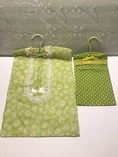 2 cabides porta-bolsas vintage - varal retrô verde floral comprar usado  Enviando para Brazil