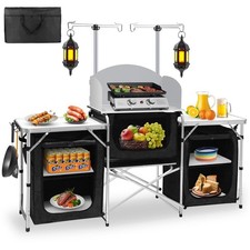 SEEUTEK MESA DE COZINHA DE ACAMPAMENTO MESA DE COZINHA PORTÁTIL DE ALUMÍNIO PARA ÁREA EXTERNA comprar usado  Enviando para Brazil