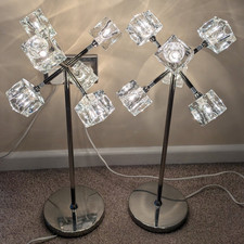 2 x IKEA ISASA Kostka lodu Lampy stołowe Ściemnialne światła 1960-te Styl retro na sprzedaż  Wysyłka do Poland
