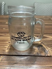 Community State F.D.I.C. Canecas Mason Jar COIN BANKS canecas de centavo com alça, usado comprar usado  Enviando para Brazil