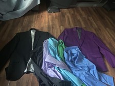 Lote 36S 40S J Ferrar blazer preto roxo terno jaqueta pacote com camisas sociais comprar usado  Enviando para Brazil