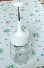 Picador de alimentos vintage branco manual prensa porca vidro transparente e branco comprar usado  Enviando para Brazil