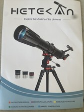 Kit de telescópio refrator HETEKAN com tripé e estojo de transporte – conjunto completo comprar usado  Enviando para Brazil