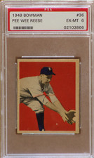 Bowman 36 Pee Wee Reese 1949, Brooklyn Dodgers, PSA 6 segunda mano  Embacar hacia Mexico