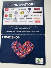 75.00 love2shop voucher for sale  LEEDS