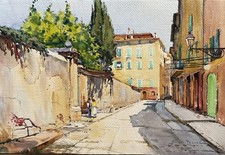 Rare tableau aquarelle d'occasion  Montbrison