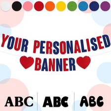 Banner personalizado: guirlanda para decoração de festa letras de feltro 15 cm, usado comprar usado  Enviando para Brazil
