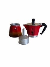 Cafeteira de espresso Bialetti Moka Express fogão 4 xícaras vermelho marrom retrô Itália comprar usado  Enviando para Brazil
