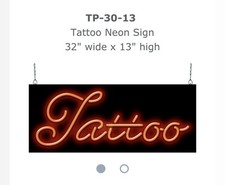 Tattoo script neon for sale  Staten Island