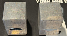 Ultra Pro Satin Cube Deck Box GLITTER CLEAR Premium Hard Shell Snap Fit x2 comprar usado  Enviando para Brazil